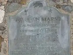 Site of the murder of Dr. John Marsh