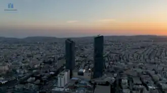 Jordan Gate from drone, sunset in Summer 2024