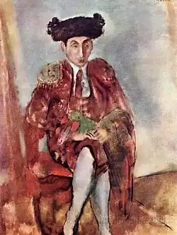 Flechtheim dressed as a toreador, by Jules Pascin, 1927