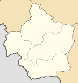 Administrative map of the Kars oblast