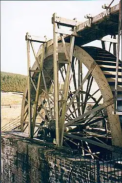 Park Level Mine Jigger House and Crushing Mill Water Wheel