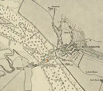 1941 nautical chart showing the swing bridge