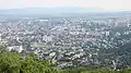 A view of central and western Košice from the observation tower on Hradová