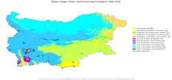 Köppen-Geiger climate types of Bulgaria". Nature Scientific Data
