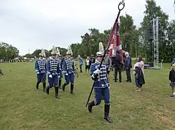 Foot parade, without pelisse
