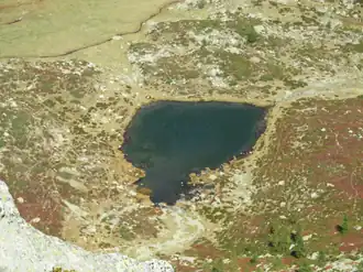 A panoramic view of a body of water.