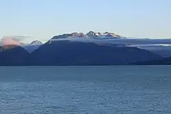 Mount Glenmary's summit centred. Mount Ward to left.