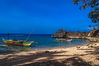 Picture of the Burias Pass as seen from a beach on Libon, Albay