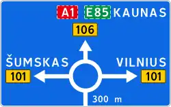 Advance direction indicator