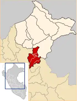 Location of Ucayali in the Loreto Region