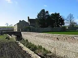 Moat Walls, 2 Bridges Across Moat, Garden Wall and Gate Piers at Low Butterby Farm