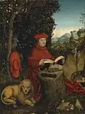 Albert of Brandenburg as Saint Jerome in the Wilderness, private collection, circa 1527.