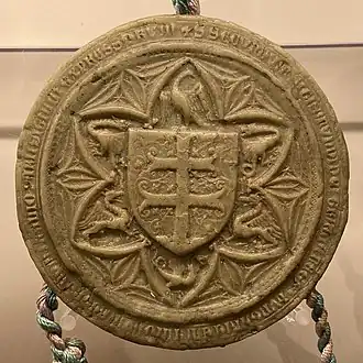 Reverse of the first double seal (1387–1405) of King Sigismund of Luxembourg (1387–1437)
