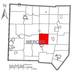 Location of Coolspring Township in Mercer County