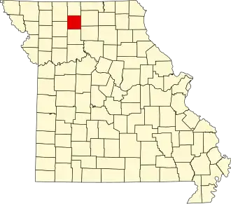 A state map highlighting Grundy County in the northwestern part of the state.