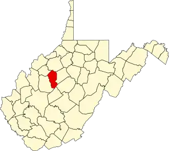 State map highlighting Calhoun County