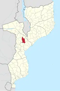 Maringué District on the map of Mozambique
