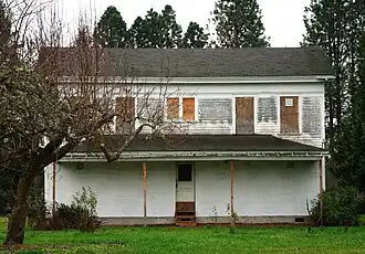 A front view of the house