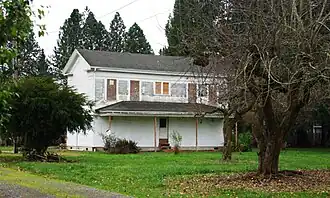 A angular view of the house