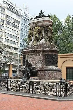 Mausoleum of Manuel Belgrano, at the Santo Domingo convent in downtown Buenos Aires, work of the Italian sculptor Ettore Ximenes (1903).