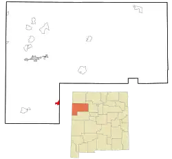 Location in McKinley County and the state of New Mexico