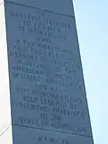 Portion of the memorial obelisk