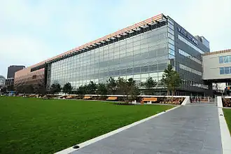 Millennium Point, Birmingham, UK: Half of the facade has exterior blinds