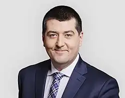 Skiba's official Ministry of Finance portrait from 2019