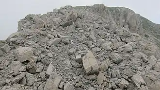 Pasubio, mine rubble on Selletta (Ital) / Eselsrücken (Ger)