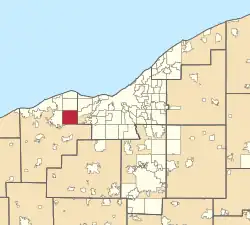 Location of North Ridgeville in Greater Cleveland