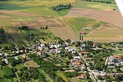 Aerial view of the village