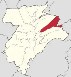 Map of Luxembourg City, with Neudorf-Weimershof highlighted