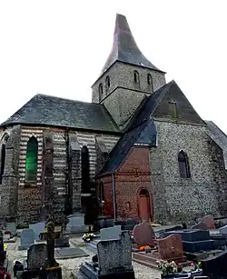 The church in Notre-Dame-d'Aliermont