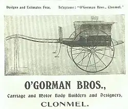 Advertisement for O’Gorman Bros.