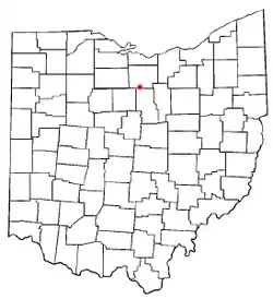 Location of Plymouth, Ohio