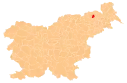 Location of the Municipality of Sveti Jurij v Slovenskih Goricah in Slovenia