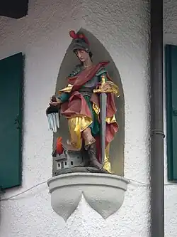 Woodcarving of St Florian