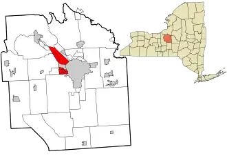 Location in Onondaga County and the state of New York.