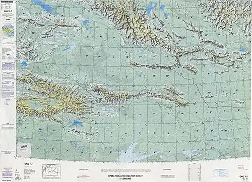 From the Operational Navigation Chart; map including Kumüx (DMA, 1982)