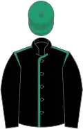 Black, Emerald Green seams, Black sleeves, Emerald Green cap