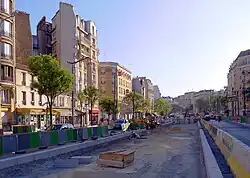 Roadworks for the tramway system