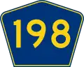 Highway 198 marker