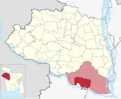 Location of Pabna Sadar
