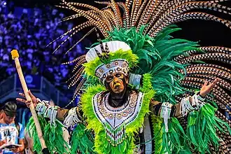 The pajé (shaman) of the Boi Caprichoso