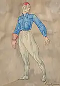 Petre Otskheli Costume of the aviator for the leo Esakia movie 'Winged Painter' 1936