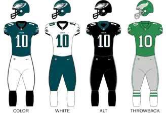 Philadelphia Eagles uniforms