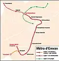 Map of Yerevan Metro