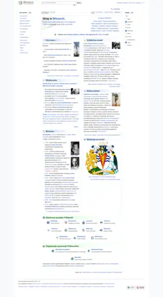 Screenshot of the Main Page of the Polish Wikipedia on 28 November 2024.