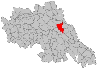 Location in Iași County