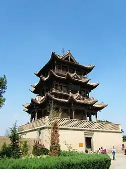 The Qiufeng Tower in Wanrong Houtu Temple